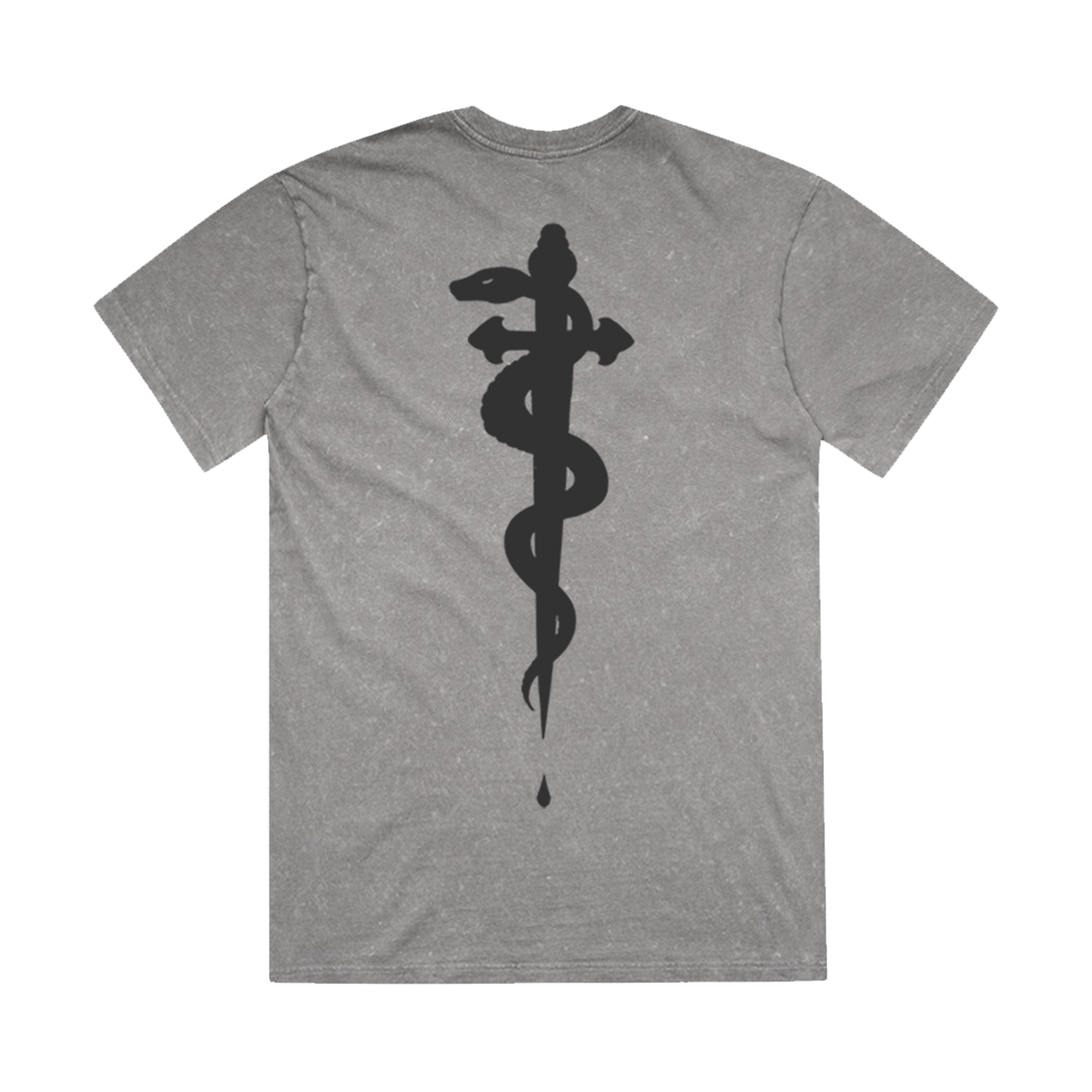 Snake Crystal Wash Tee (Gray- Unisex)