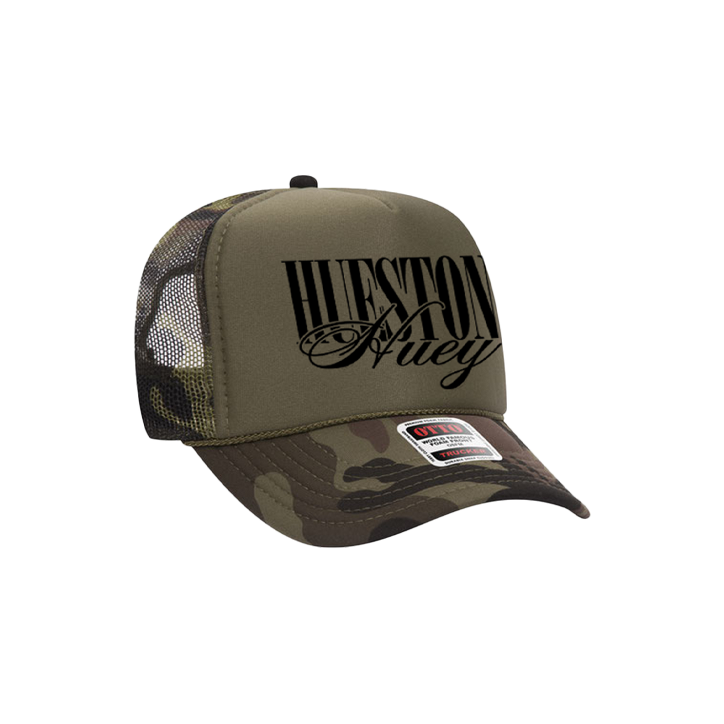 Hueston Embroidered Logo Hat (Camo/Army Green)