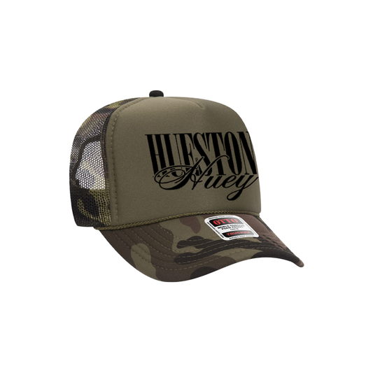 Hueston Embroidered Logo Hat (Camo/Army Green)