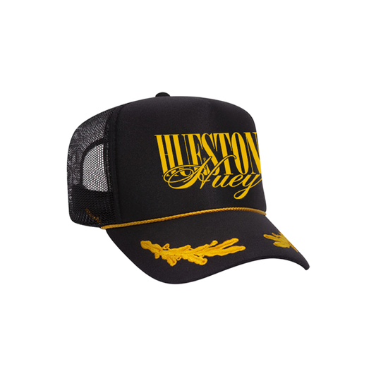 Hueston Embroidered Logo Hat (Black/Gold Leaf)