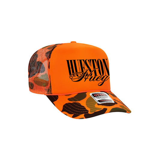 Hueston Embroidered Logo Hat (Camo/Orange)