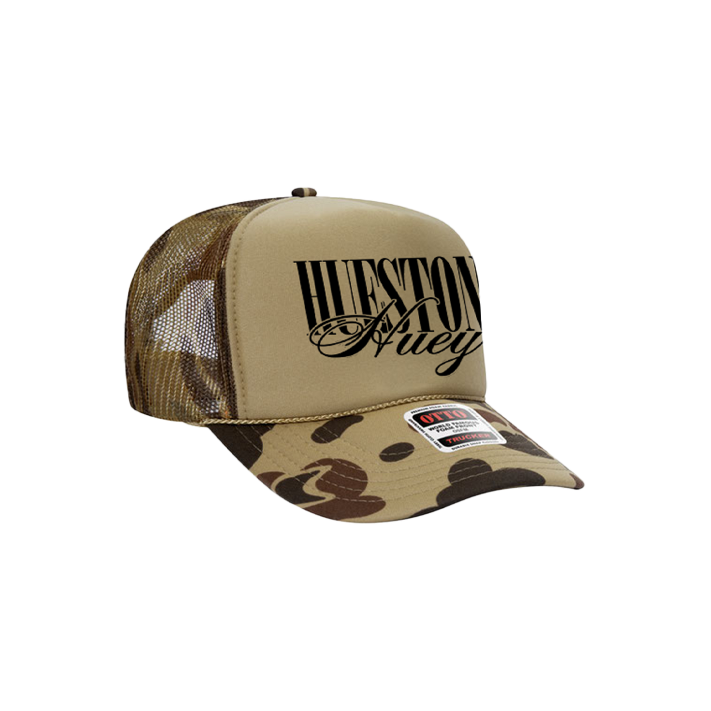 Hueston Embroidered Logo Hat (Camo/Tan)