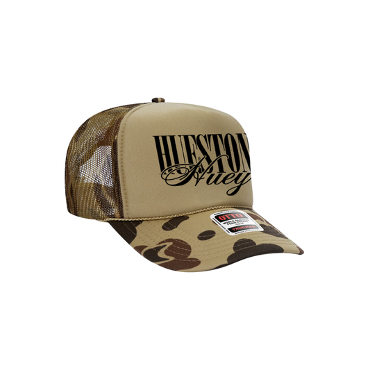 Hueston Embroidered Logo Hat (Camo/Tan)